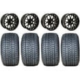 thumbnail image 1 of GTW Vortex 2 12" Golf Cart Wheels Black 225x35 Lo Pro Tires E-Z-GO & Club Car, 1 of 4