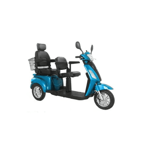 GTX-L-60 Two Person Electric Mobility Scooter for Adults Seniors, Double Seater Design with Twist Throttle, Long Distance Range, Reverse Gear, Heavy Duty Frame