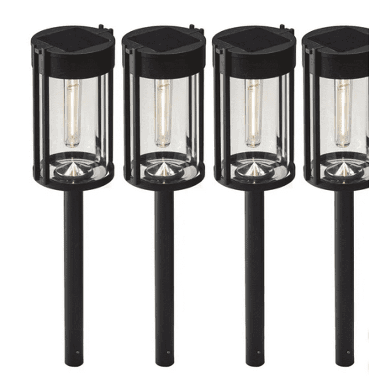 GTX Solar LED Pathway Lights, 4-Pack, 25 Lumens, 8-Hour Runtime