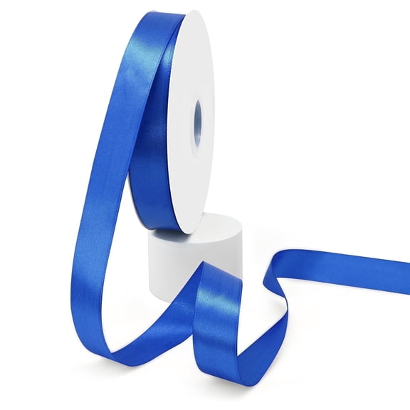 GTYBOVA 1 Inch x 100 Yards Double Face Royal Blue Satin Ribbon - Gift Wrapping Wedding Crafts Hair Bows Invitations
