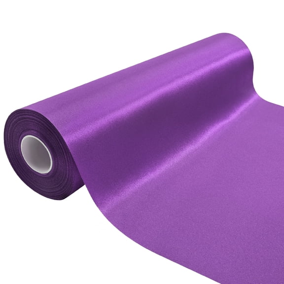 GTYBOVA Purple Satin Ribbon, 12 Inch x 25 Yards Large Ribbon for Ribbon Cutting, Grand Opening, Christmas Wreath & Cake Decoration