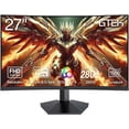 thumbnail image 1 of GTek 27 Inch Curved 280Hz 240Hz Gaming Monitor FHD 1080P, 1500R Curve Computer Monitor, 1920 x 1080P, VA 1ms MPRT,FreeSync, DisplayPort/HDMI, for Gaming, Streaming & Home Office, 1 of 8
