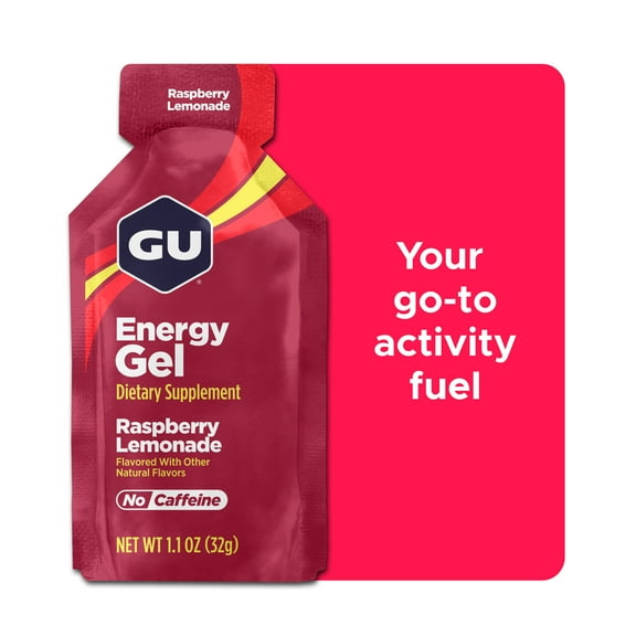 GU Energy Labs, Sports Nutrition Booster Running Gel, Raspberry Lemonade, 1.1 oz Packet