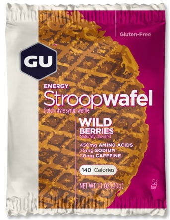 GU Energy Waffle Organic Performance Fuel for Endurance Sports, Wild Berries, 1 Count