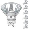 thumbnail image 1 of GU10 Halogen Bulb, 120V 50W Halogen Light Bulbs with Glass Cover for Candle Warmer, MR16 GU10+C 2700K Warm White Dimmable Recessed Track Lighting (6 Pack)$$Tools, 1 of 5