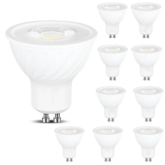 GU10 LED Bulbs Dimmable,6000K Daylight 550LM Track Light Bulb,7W (50W Equivalent),10 Pack