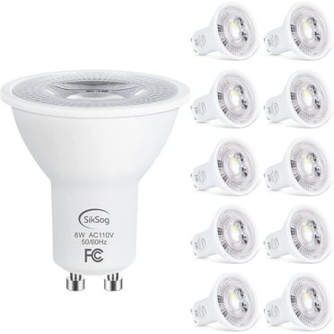 GU10 LED Light Bulb 5000K Daylight White,70W Halogen Equivalent, Non Dimmable, 120° Beam Angle Flood Lights, LED Bulbs for Recessed Track Lighting 720LM, CIR≥85, Pack of 10
