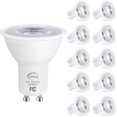 thumbnail image 1 of GU10 LED Light Bulb 5000K Daylight White,70W Halogen Equivalent, Non Dimmable, 120° Beam Angle Flood Lights, LED Bulbs for Recessed Track Lighting 720LM, CIR≥85, Pack of 10, 1 of 7