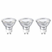 GU10 LED Light Bulbs Non-Dimmable,2700K Soft Warm Light GU10 Bulb Replacement for Recessed Track Lighting,4W LED Bulbs with 100 Flood Beam for Kitchen,Range Hood,Living Room,Bedroom,3 Pack