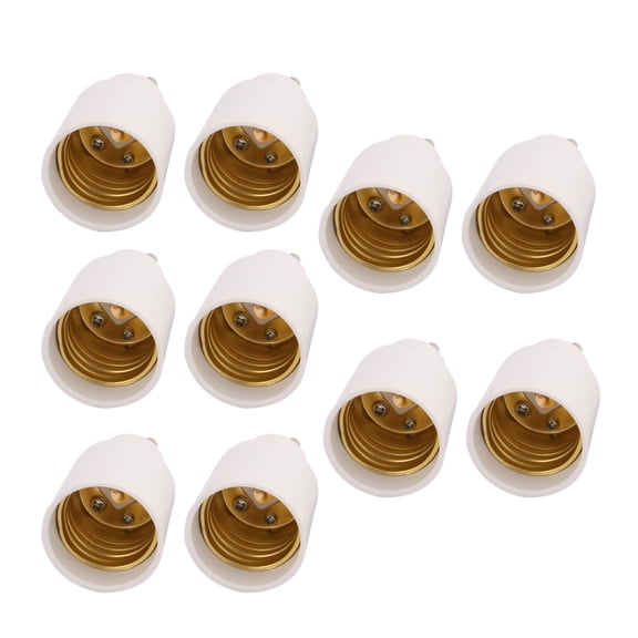 Uxcell GU10 to E27 Light Socket Bulb Base Adapter Converter Commutator 10Pcs