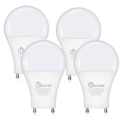 GU24 LED Light Bulb, 5000K Daylight, 9W100W Equivalent, 800 Lumens, A19 Shape GU24 LED Bulbs, Twist and Lock GU24 Pin Base with Two Prongs, Non-Dimmable, UL ETL Certificated4-Pack