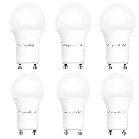 GU24 LED Light Bulb 6 Pack, 12W (Equivalent 75W), 5000K Daylight,Dimmable Twist-in Base Light Bulb A19 Shape