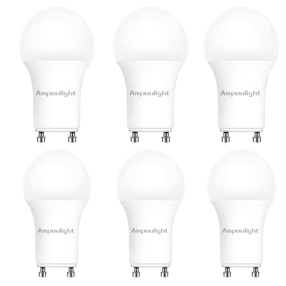 GU24 LED Light Bulb 6 Pack, 12W (Equivalent 75W), 5000K Daylight,Dimmable Twist-in Base Light Bulb A19 Shape