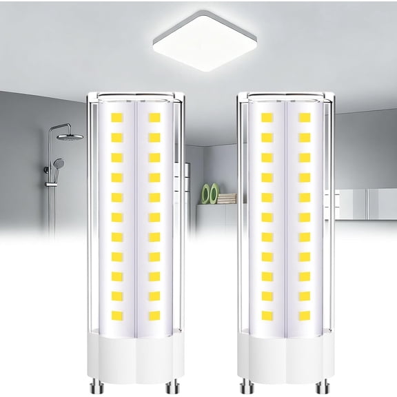 GU24 LED Light Bulb Daylight, GU24 T2 Spiral Light Replacement, mls18guww 18W 23W CFL Light Replacement 1600lm 5000K 2-Count