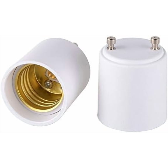 GU24 to E26/E27 Adapters - Converts your Pin Base Fixture GU24 to Standard Screw-in Bulb Socket E26/E27 Pack of 2 by$$Tools