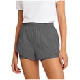 thumbnail image 1 of GUACER 2-in-1 Running Shorts for Women with Zipper Pockets, Elastic Waist Workout Athletic Shorts for Gym Sports, 1 of 4