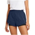 thumbnail image 1 of GUACER 2-in-1 Running Shorts for Women with Zipper Pockets, Elastic Waist Workout Athletic Shorts for Gym Sports, 1 of 4