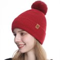 thumbnail image 1 of GUACER Beanies for Women Winter Ultra Soft Pom Pom Thermal Fleece Cozy Knit Snow Ski Hats for Casual Outdoor, 1 of 4