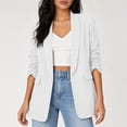 thumbnail image 1 of GUACER Blazers for Women 3/4 Sleeve Casual Open-Front Relaxed Fit Business Suit Coat with Pockets, 1 of 9