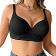 thumbnail image 1 of GUACER Bra for Women Underwire Side Smoothing Seamless Full Coverage T-Shirt Bra, Push Up Contour Everyday Bra for Back Smoothing, 1 of 9