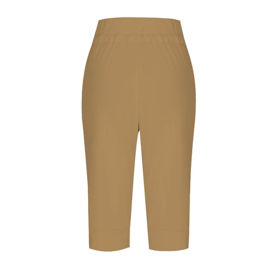 GUACER Casual Shorts for Women Trendy Solid Lightweight Drawstring Elastic Waist with Pockets Bermuda Shorts