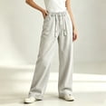 thumbnail image 1 of GUACER Drawstring Wide Leg Jeans for Women Casual High Waisted Stretch Loose Comfy Denim Pants with Pockets, 1 of 6