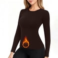 thumbnail image 1 of GUACER Fleece Warm Crewneck Tops for Women Long Sleeve Soft Stretch Slim Fit Base Layer Shirts for Casual Fall Winter, 1 of 7