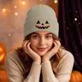 thumbnail image 1 of GUACER Halloween Cute Beanies for Women Warm Casual Soft Embroidered Knit Hats, 1 of 7