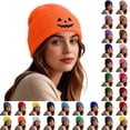 thumbnail image 1 of GUACER Halloween Cute Beanies for Women Warm Casual Soft Embroidered Knit Hats, 1 of 7