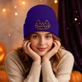 thumbnail image 1 of GUACER Halloween Cute Beanies for Women Warm Casual Soft Embroidered Knit Hats, 1 of 7