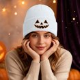 thumbnail image 1 of GUACER Halloween Cute Beanies for Women Warm Casual Soft Embroidered Knit Hats, 1 of 7