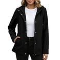 thumbnail image 1 of GUACER Hooded Rain Jackets for Women Waterproof Mid-Length Windbreaker Coat for Commute & Outdoor Travel, 1 of 7