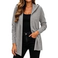 thumbnail image 1 of GUACER Hoodie Cardigans for Women Lightweight Open Front Long Sleeve Tunic Tops Casual Outwear Coats with Pockets, 1 of 8