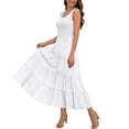 thumbnail image 1 of GUACER Maxi Dresses for Women Smocked Sleeveless Tiered Long Summer Dress Casual Flowy A-Line Beach Vacation Boho Outfits, 1 of 7