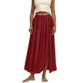thumbnail image 1 of GUACER High Waisted Maxi Skirt for Women Side Slit Boho Flowy Long Skirt Casual Summer Beach Skirts, 1 of 6