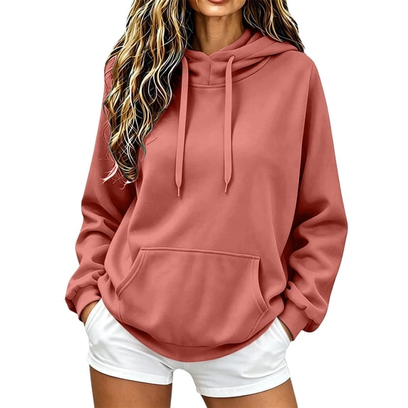 GUACER Oversized Hoodies for Women Drawstring Long Sleeve Sweatshirts Kangaroo Pocket Casual Pullovers