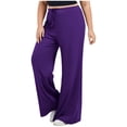 thumbnail image 1 of GUACER Plus Size Wide Leg Pants for Women Stretchy Breathable Fabric Drawstring Waist Everyday Pants, 1 of 6