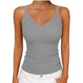thumbnail image 1 of GUACER Tank Tops for Women Trendy V Neck Slim Fit Knit Ribbed Camisole Tops, 1 of 6