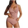 thumbnail image 1 of GUACER Tankini Swimsuits for Women Tummy Control V Neck High Waisted Push Up Summer Two Piece Bathing Suits, 1 of 6