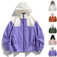 thumbnail image 1 of GUACER Unisex Colorblock Hooded Windbreaker - UPF 50+ Sun Protection Lightweight Jacket with Zip Pockets, Quick-Dry Outdoor Fishing Coats, 1 of 3