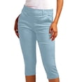 thumbnail image 1 of GUACER Women's Capri Pants Summer Slim Fit Knee Length Stretchy Casual Hiking Trousers with Pockets, 1 of 8