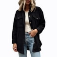 thumbnail image 1 of GUACER Women's Corduroy Shirt Jackets Oversized Collared Long Sleeve Button Down Tops with Pockets, 1 of 7