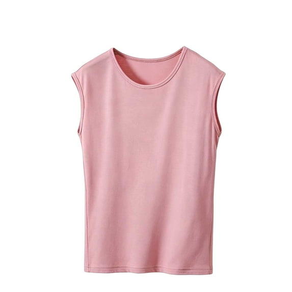 GUACER Women's Modal Round Neck Tank Tops, Sleeveless Casual Vest, Soft Breathable Undershirt for Summer