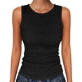 thumbnail image 1 of GUACER Women's Ribbed Knit Tank Tops, Crew Neck Sleeveless Loose Cami Top, Casual Basic Camisole, 1 of 5