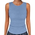 thumbnail image 1 of GUACER Women's Ribbed Knit Tank Tops, Crew Neck Sleeveless Loose Cami Top, Casual Basic Camisole, 1 of 5