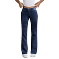 thumbnail image 1 of GUACER Women's Straight Leg Jeans Fashion Stretchy Mid Waist Relaxed Fit Casual Denim Wide Leg Pants, 1 of 6