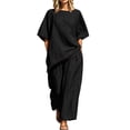 thumbnail image 1 of GUACER Women's Two Piece Sets Oversized Short Sleeve Top and Wide-Leg Pants Set Summer Casual Outfit, 1 of 6