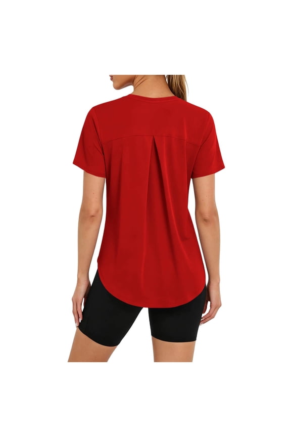 Women's UPF 50+ Athletic Shirts, Short Sleeve Quick Dry Yoga Tops Moisture Wicking Workout Tees
