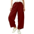 thumbnail image 1 of GUACER Womens Barrel Leg Sweatpants Drawstring Lounge Elastic Waisted with Pockets Wide Leg Pants, 1 of 6