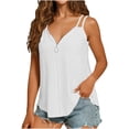 thumbnail image 1 of GUACER Womens Eyelet Tank Tops Fashion V Neck with Zipper Sleeveless Blouses Loose Fit Summer Shirts, 1 of 8